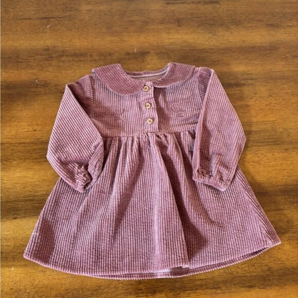 corduroy pink dress baby girl 9-12 months new without tags